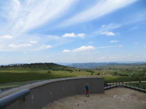 View from the modern side of the Maropeng museum building
