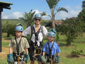 Suited up for the canopy tour Suited up for the canopy tour