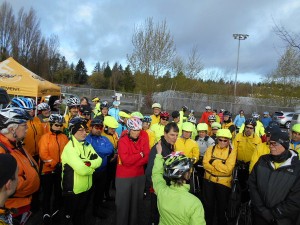 Ride leaders getting their instructions