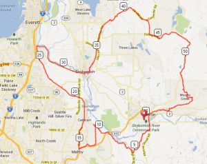 Map of week 13's ride Map of week 13's ride